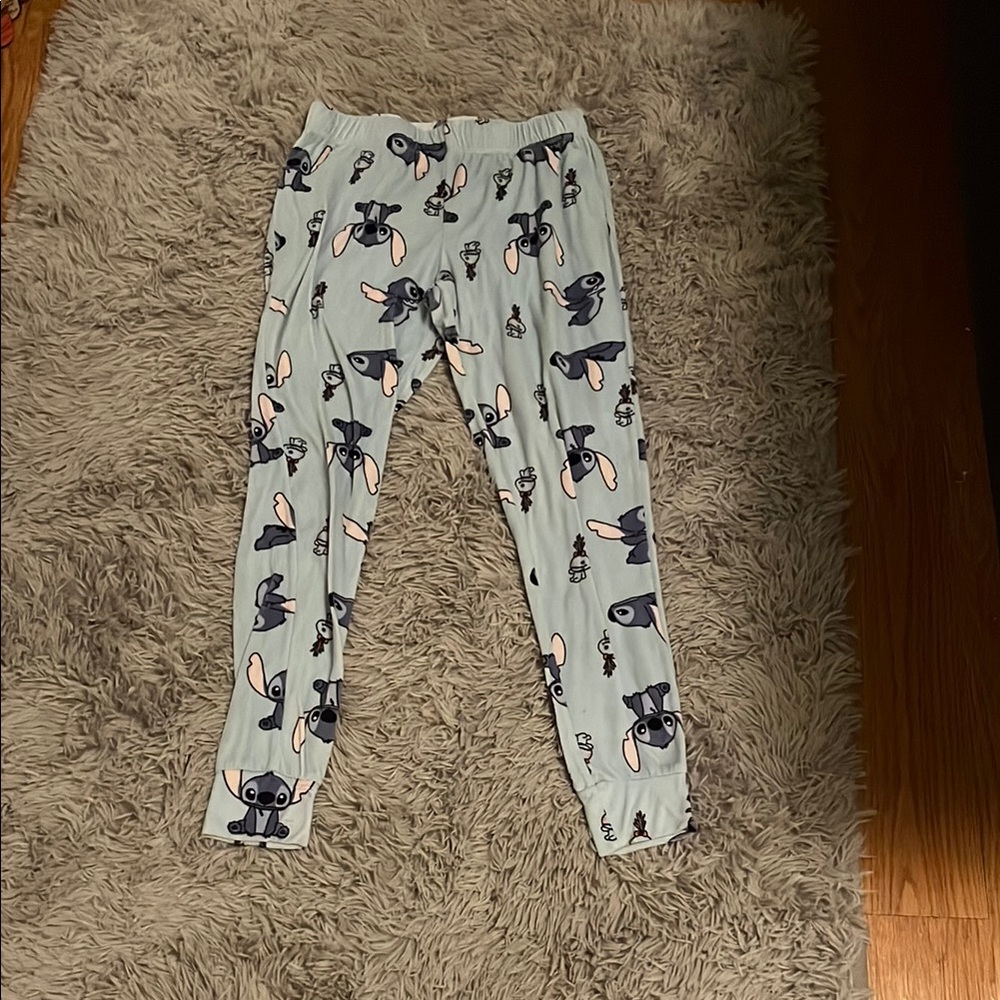 Women’s Blue “Stitch” Print Pajama Bottoms